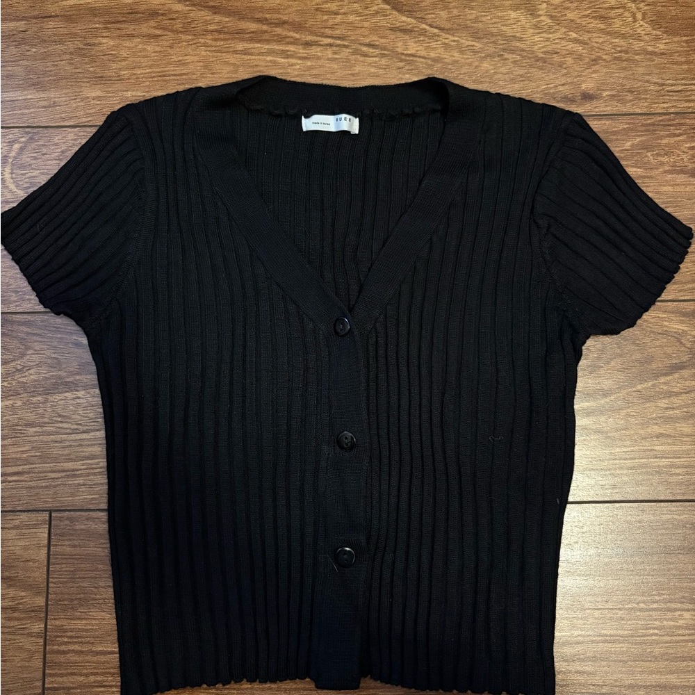 🌟3/$15🌟 Black Ribbed Button-Up Cardigan